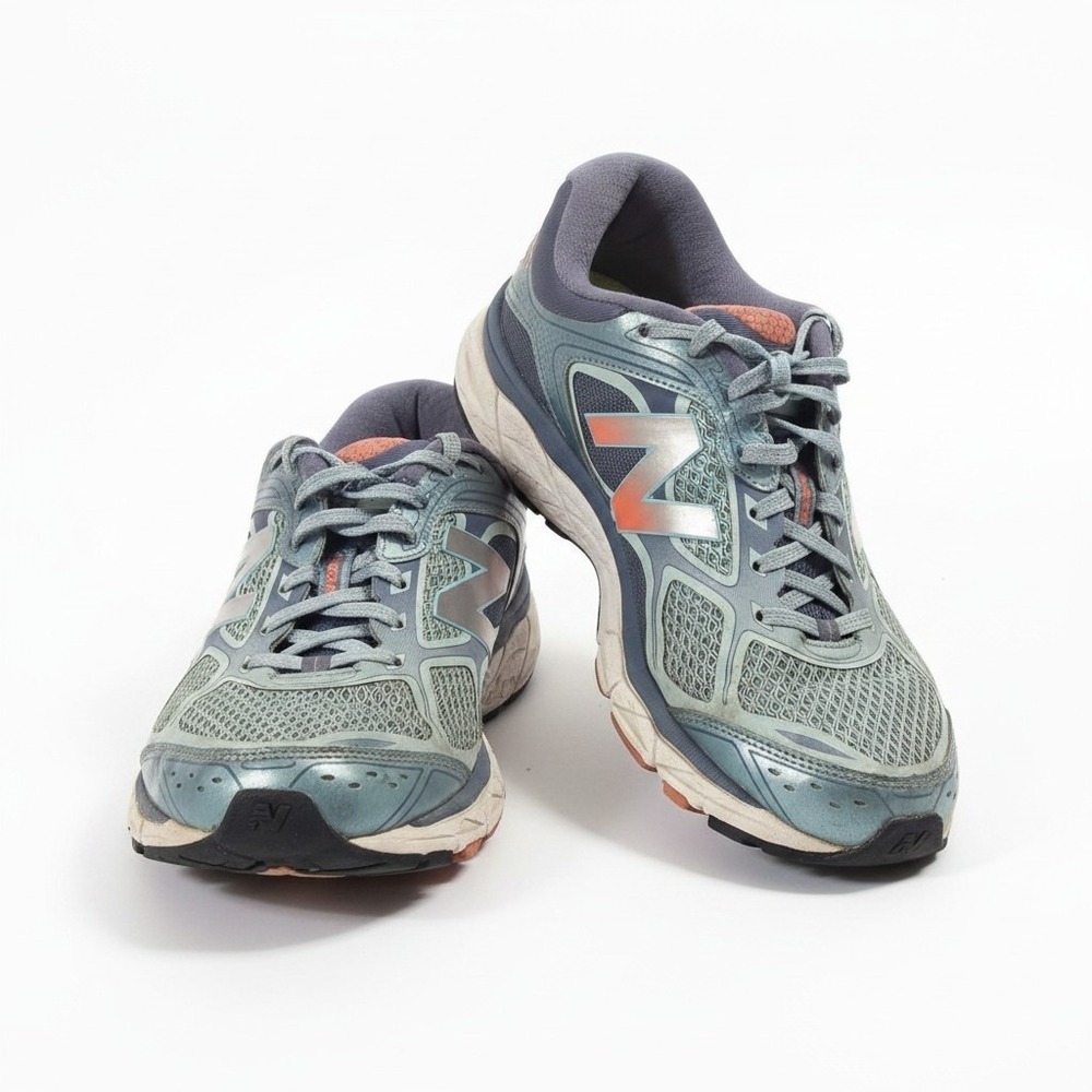 New Balance 860v6 Running Shoes Womens Blue Orange Athletic Sneakers 10